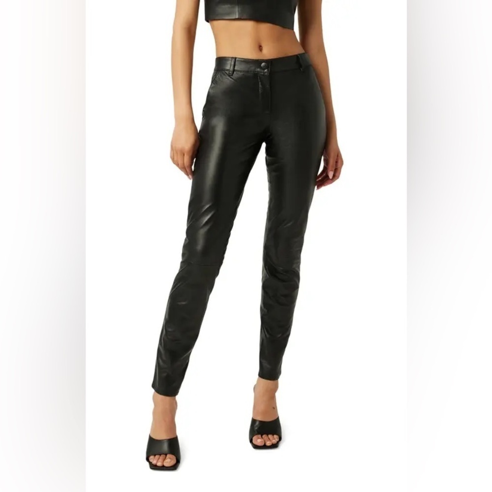 Lita by Ciara Slouchy Leather real leather pants